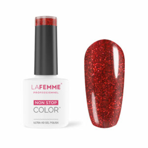 Smalto-semipermanente Rosso Glitter-semi coprente H223
