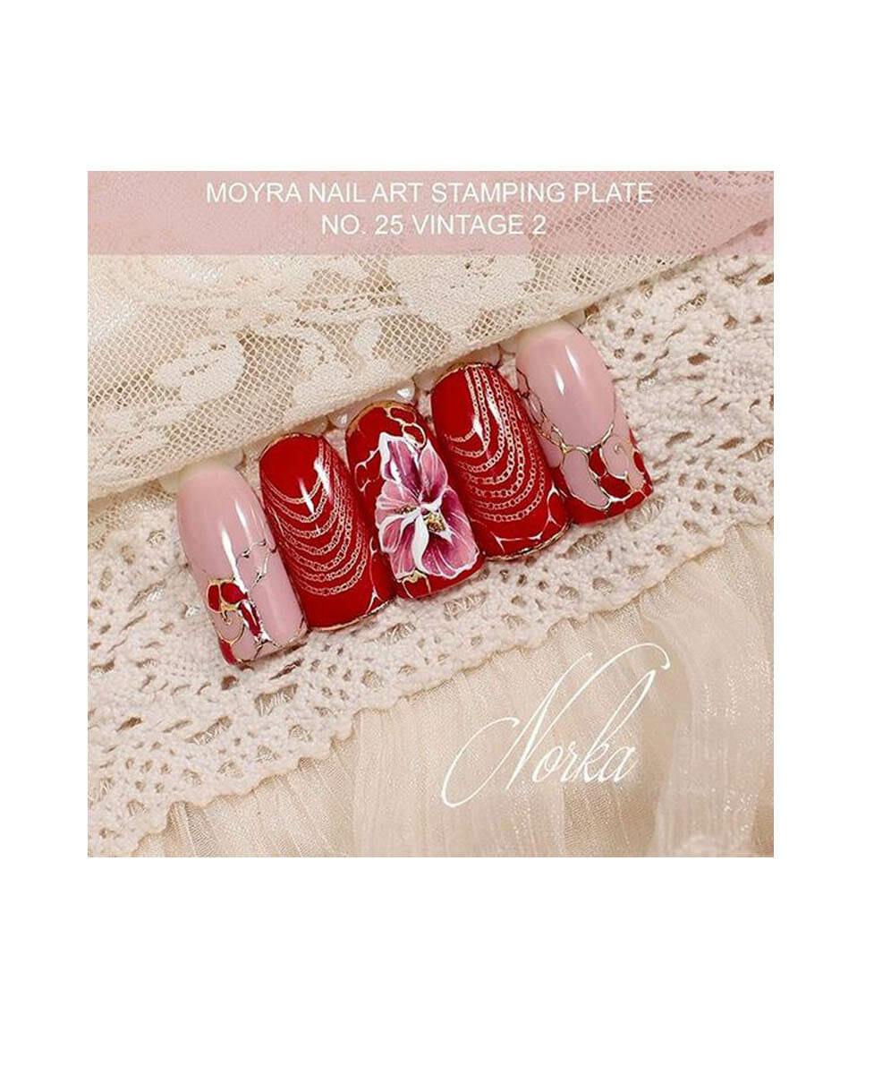 Piastra Stamping Moyra® 25 - Vintage 2 - 9,5cm x 14,5cm - immagine 5