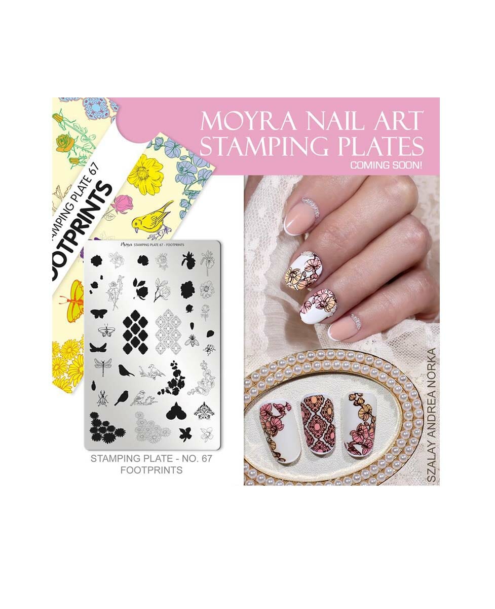 Nail Art Primavera Piastra Footpprints 67 moyra