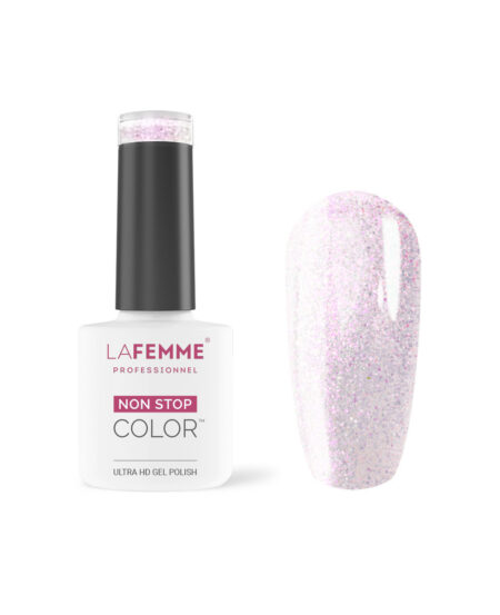 S002 - Shimmer Top Coat No Wipe - Pink Glitter Rosa