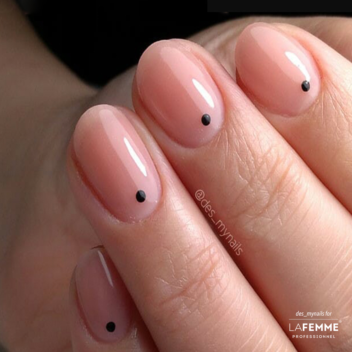 unghie puntino black accent