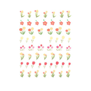 Sticker per unghie con fiori tulipani