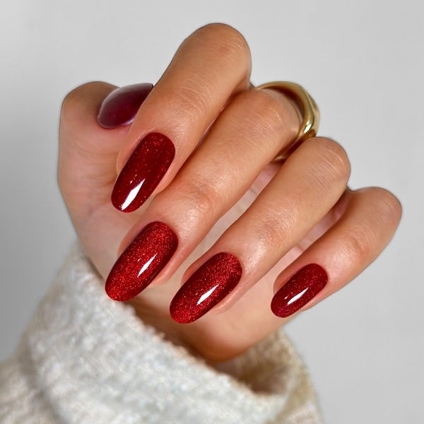 unghie rosse natale 