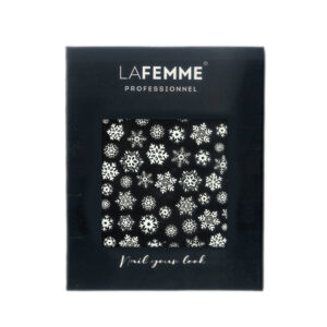 Sticker di Natale Fluo - fiocchi di neve - Let it snow