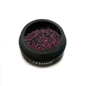 Glitter bicolore rosso e nero per unghie