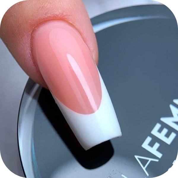 gel ricostruzione manicure semipermanente french bianco