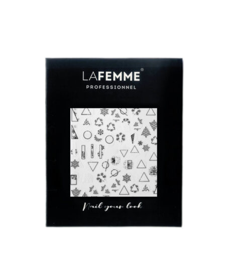 Adesivi per Nail Art tema inverno con fiocchi di neve e figure geometriche
