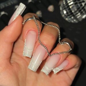 Geometric French Manicure