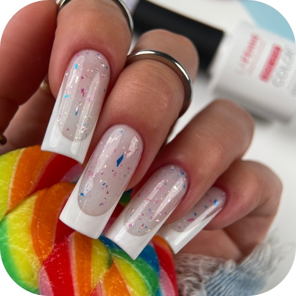 unghie french bianco san valentino