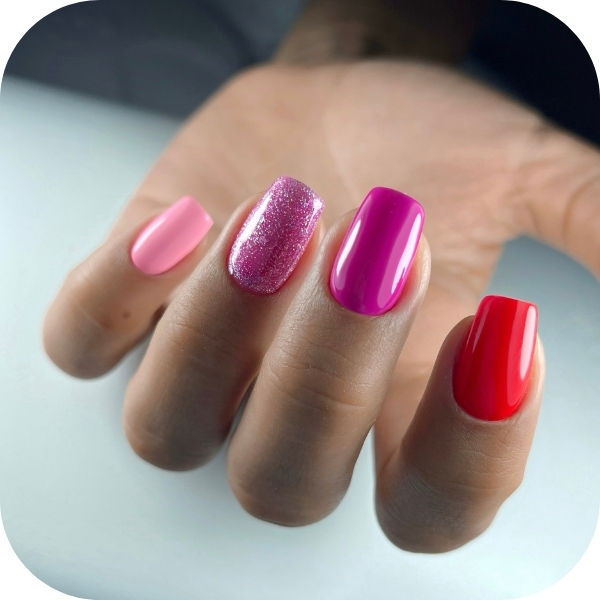 San Valentino Nails rosa e rosse