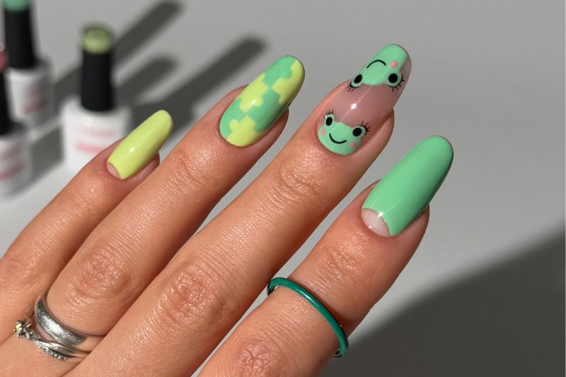 Cute Frog Nail Art – Tutorial Primavera
