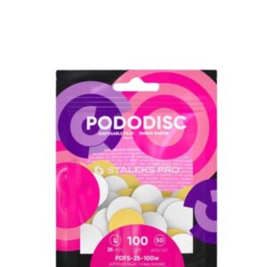 Disco Abrasivo per Pedicure Soft Base 100grit - L - 25mm - PODODISC STALEKS PRO - 50pz