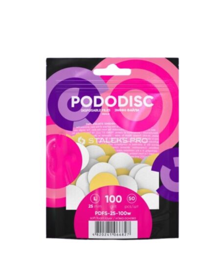 Disco Abrasivo per Pedicure Soft Base 100grit - L - 25mm - PODODISC STALEKS PRO - 50pz