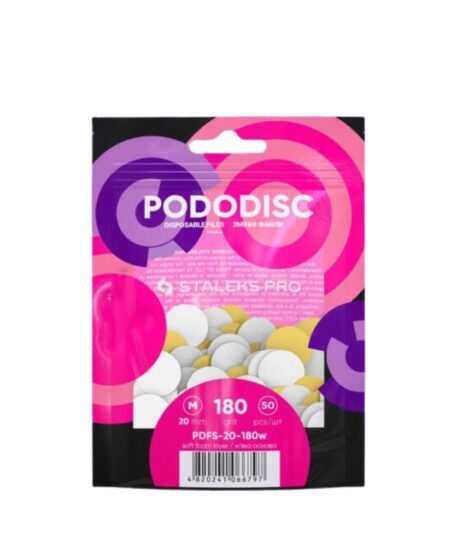 Disco Abrasivo per Pedicure Soft Base 180grit - M- 20mm - PODODISC STALEKS PRO - 50pz