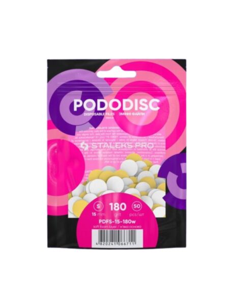 Disco Abrasivo per Pedicure Soft Base 180grit - S - 15mm - PODODISC STALEKS PRO - 50pz - PDFS-15-180W