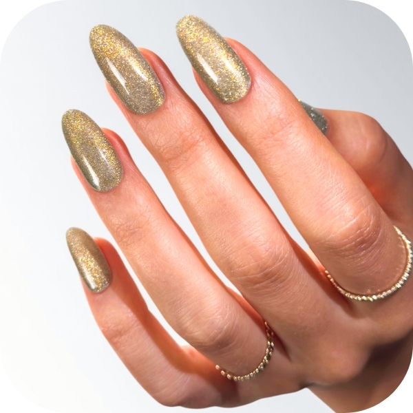 unghie cat eye oro