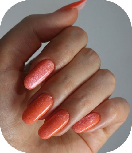 unghie cat eye estate arancio