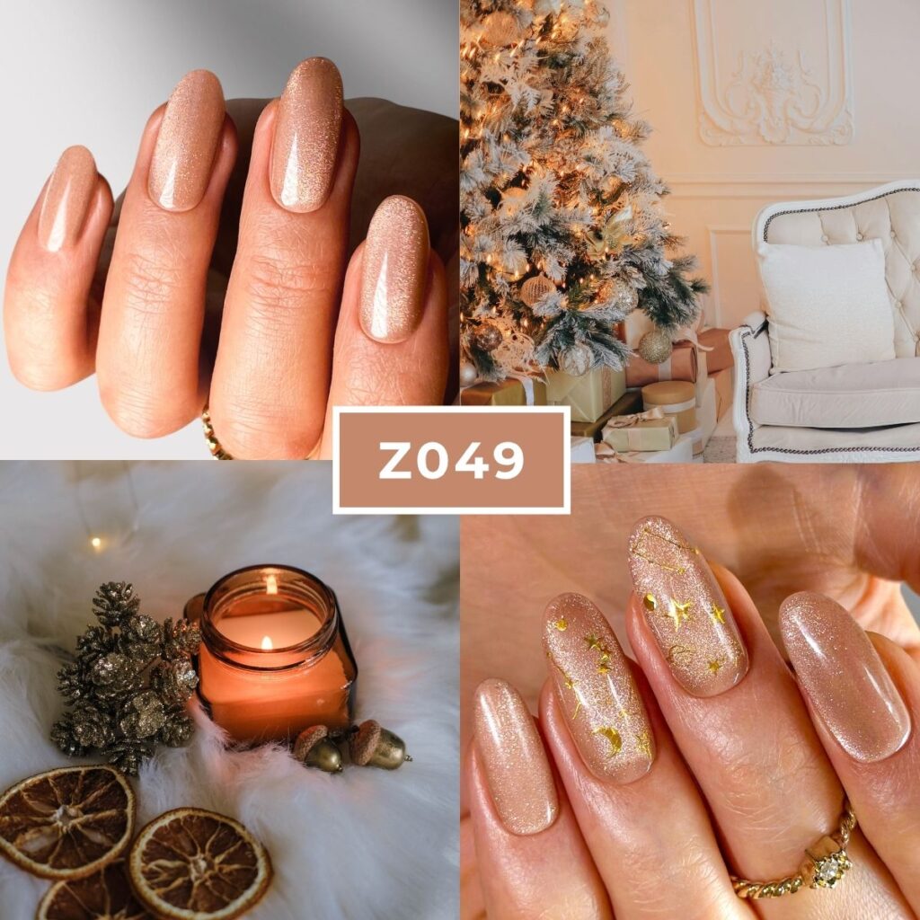 unghie natale semplici nude 