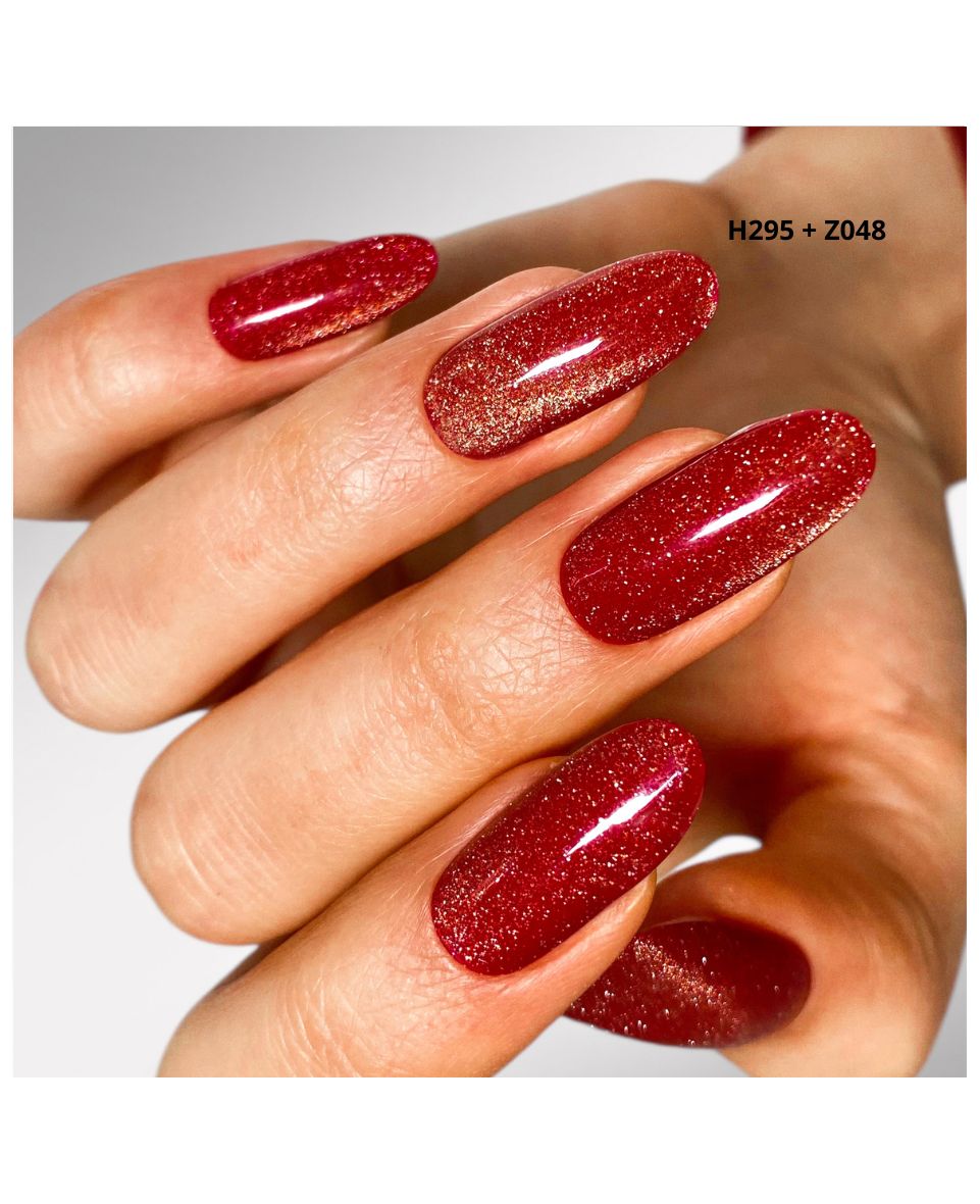 Unghie Gel Rosse e Oro