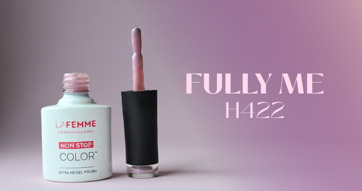 smalto semipermanente rosa glitter h422
