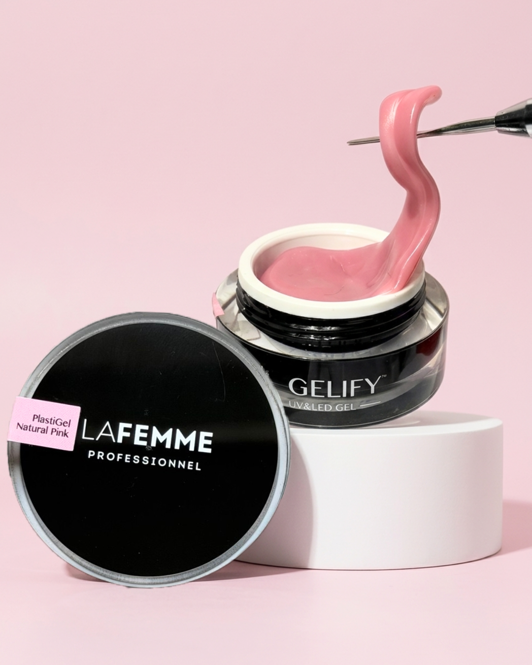 Gelify™ UV&LED Gel 15gr - PlastiGel - Natural Pink - immagine 3
