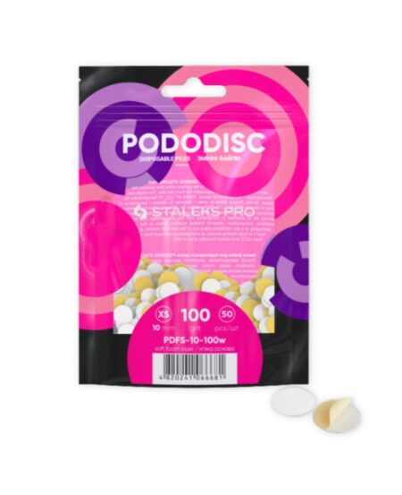 Disco Abrasivo per Pedicure Soft Base 100grit - XS - 10mm - PODODISC STALEKS PRO - 50pz